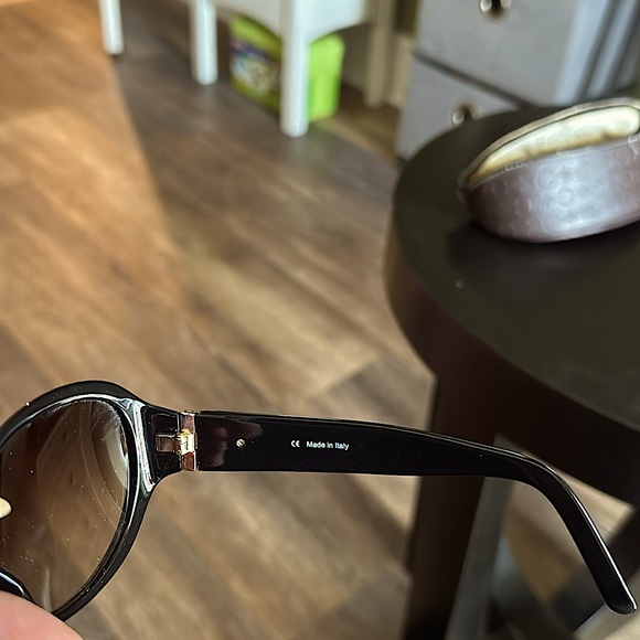 Celine Triomphe Black & Gold Tone Sunglasses with Case and Dust Cloth - Picture 12 of 15